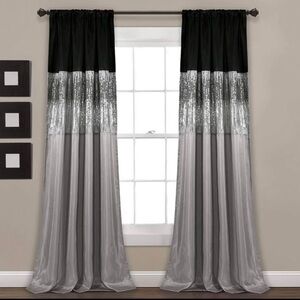 Elegant Black and Silver Curtains